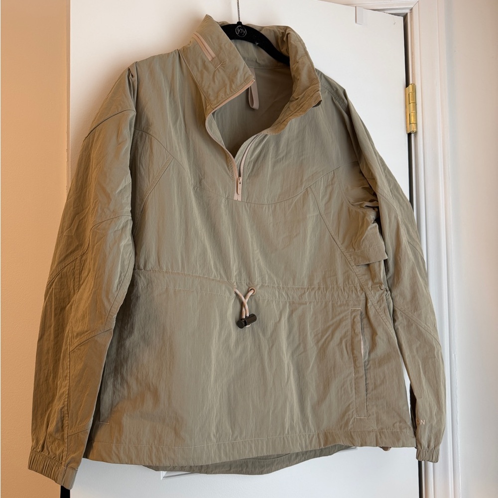 Light Olive Pullover Windbreaker